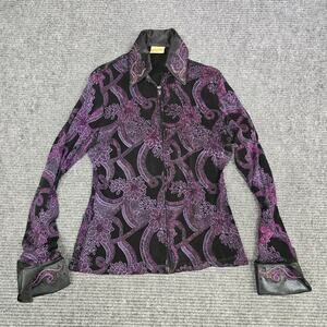 1849 Authentic Ranchwear Slinky Show Jacket Western Rhinestone Purple M USA
